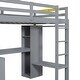 preview thumbnail 9 of 13, Twin Size Loft Bed with L-shaped Desk,Wardrobe and Storage Shelves