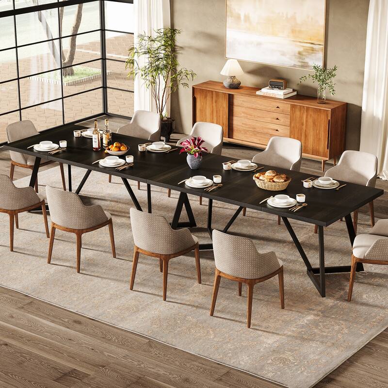 70.86-Inch Modern Large Rectangular Kitchen Dining Table for 6-8