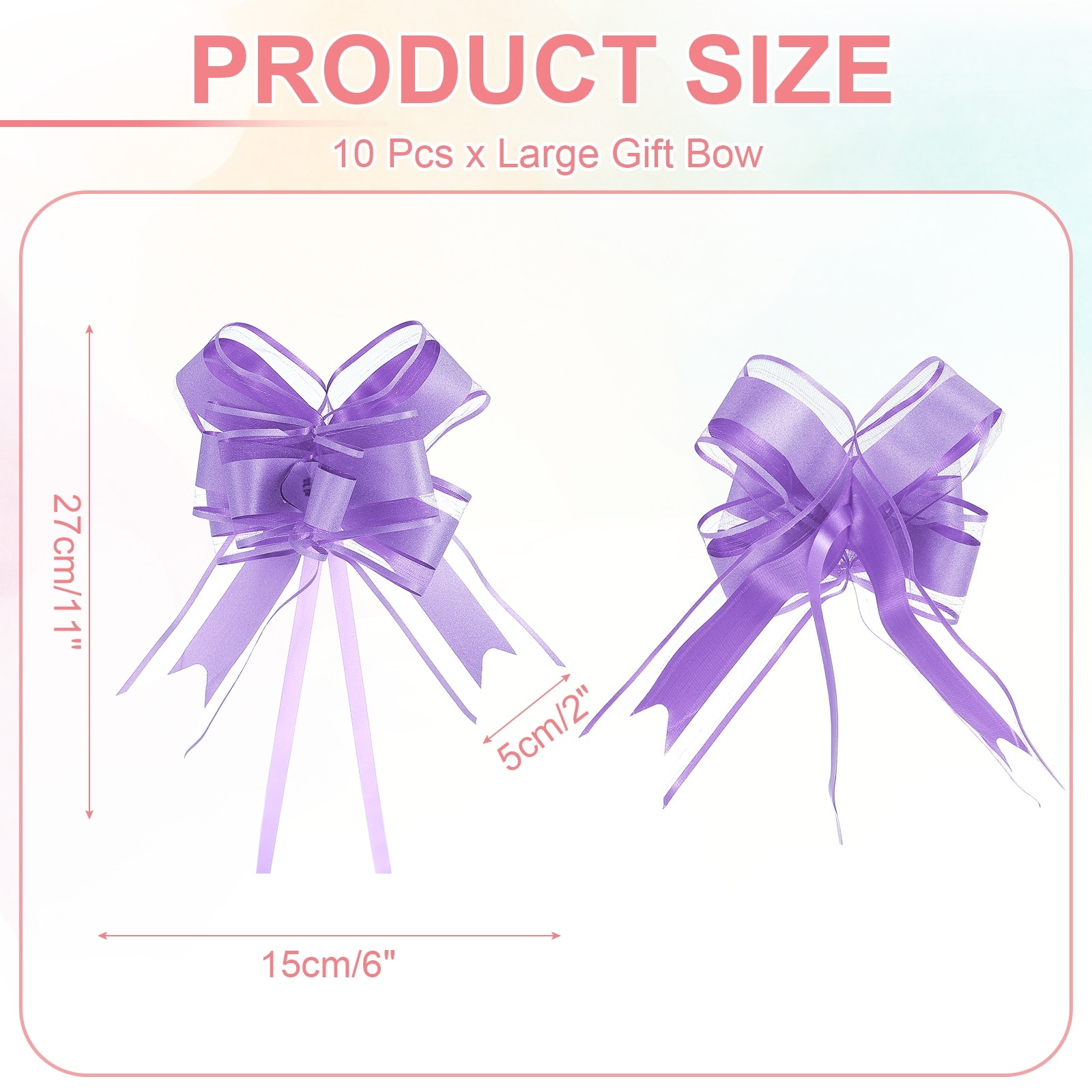 Large Gift Bow Pull Bows for Gift Wrapping Decor - 28x8 Inch