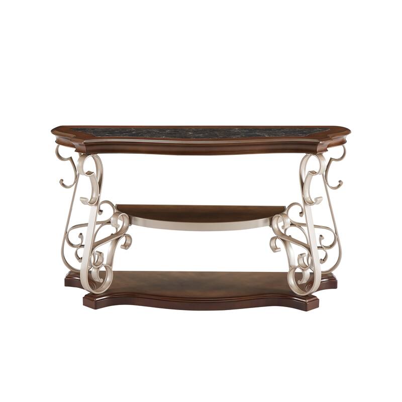 End table,marble paper top