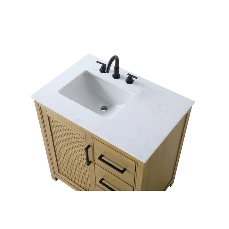 Elegant Lighting VF29532 Alina 32" Free Standing Single Basin Vanity