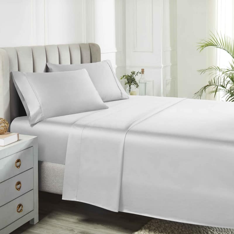 Blue Nile Mills Egyptian Cotton 800 Thread Count Deep Pocket Sheet Set - King - Chrome