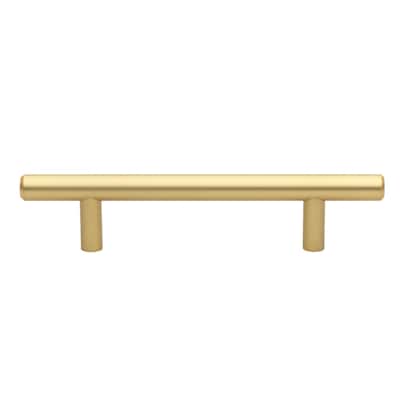 GlideRite 3.75-inch CC Solid Satin Gold Cabinet Bar Pulls (Pack of 10)