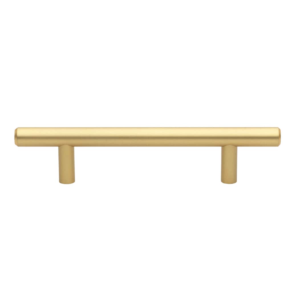 GlideRite 3.75-inch CC Solid Satin Gold Cabinet Bar Pulls (Pack of 25)