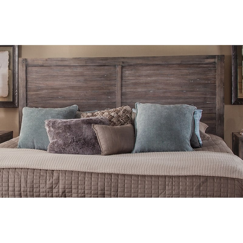 Asher Panel Headboard - Weathered Grey - King