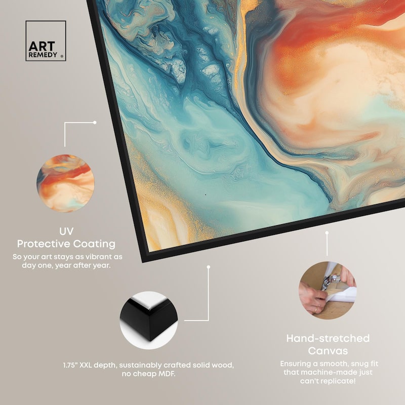 Marbled Sunrise II Canvas Set of 2 by Art Remedy