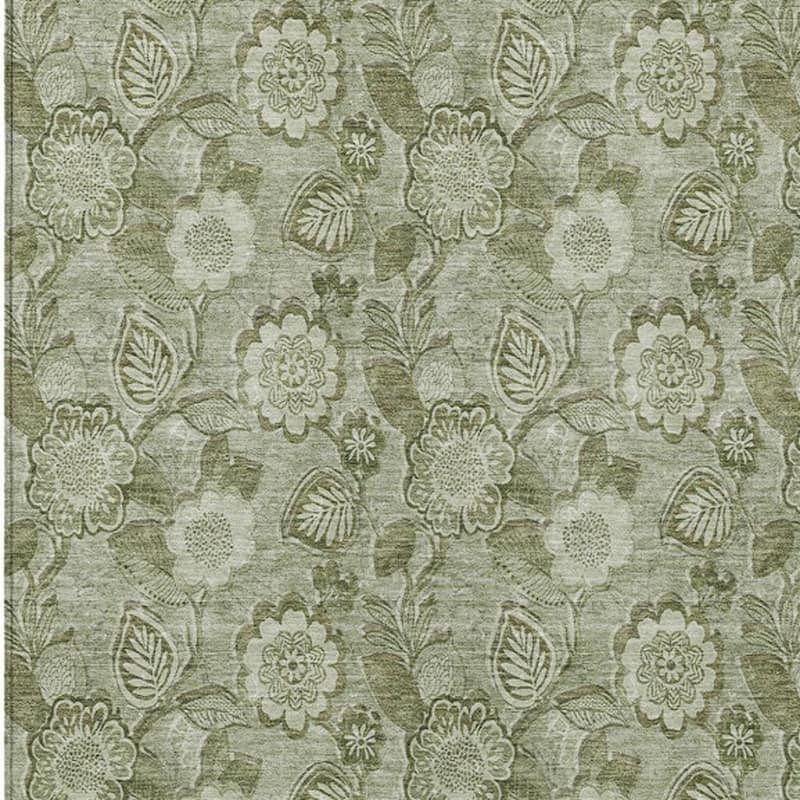 HomeRoots Floral Transitional Rectangle Outdoor Rug