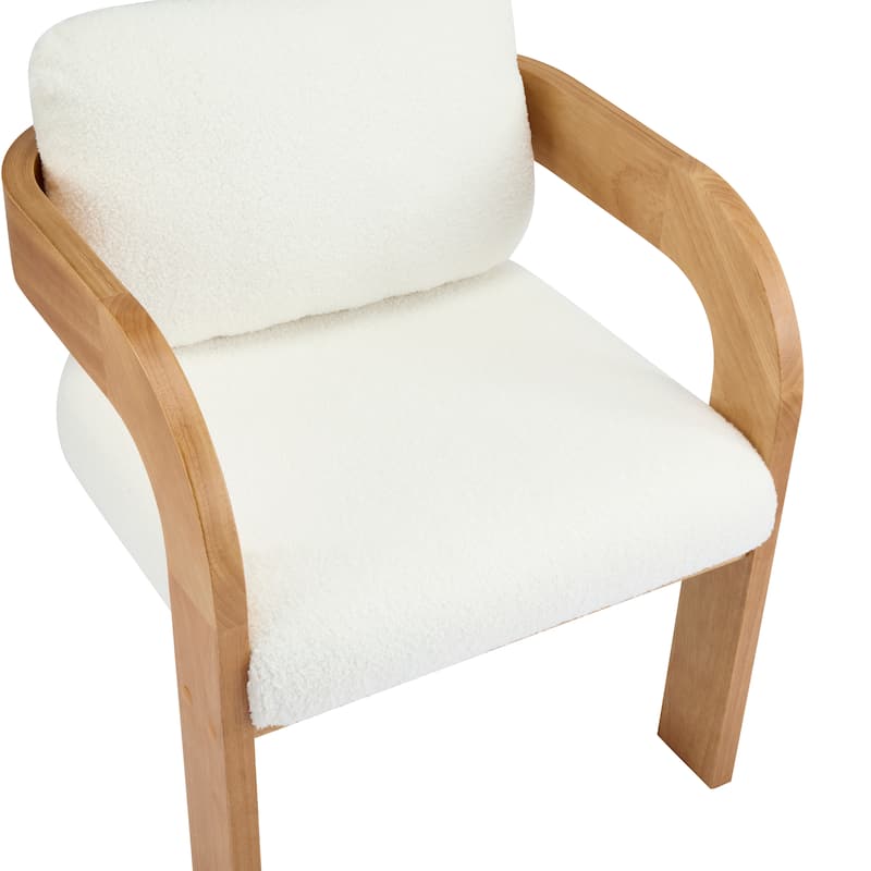 2-Pack Dining Chairs with Pillow Back, Solid Wood Frame
