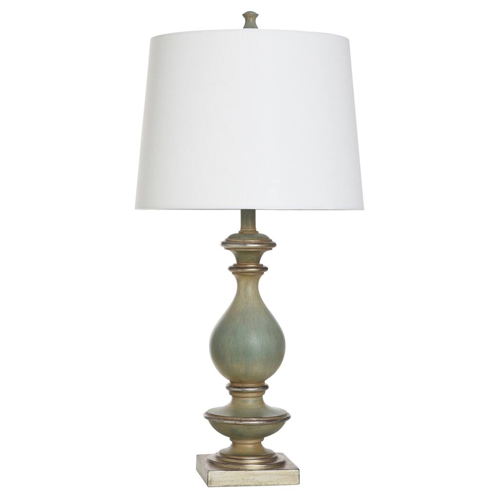 Rivers Polyresin Table Lamp - Linen Shade