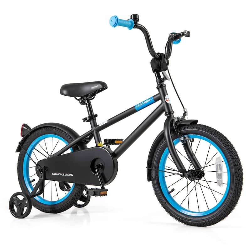12/14/16/18 InchKids Bike Toddler Bikes w/Training Wheels - Black - 16-inch