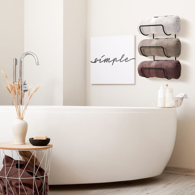 Sorbus Towel Holder for Bathroom Wall - 12 Level Wall Mounted Towel Rack - 6" L x 5" W x 12.75" H