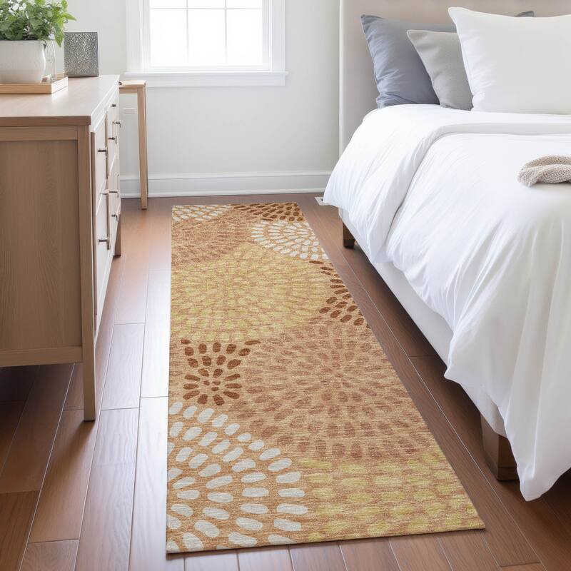 Machine Washable Indoor/ Outdoor Casual Ric Chantille Rug