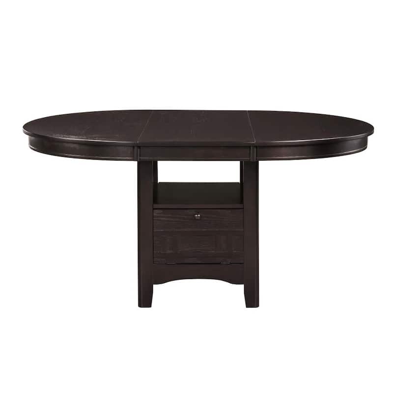 Wood Dining Table with Storage in Espresso