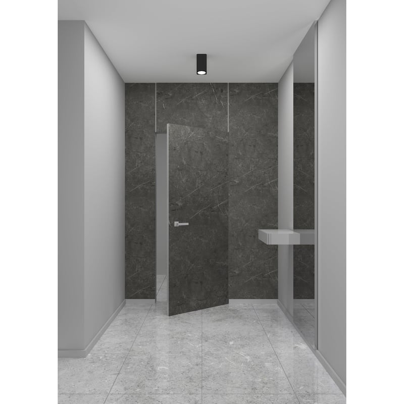 Solid Hidden Door with Handle Planum 0010 Pietra