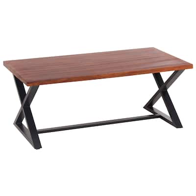 AmeriHome Acacia Cross Leg Coffee Table