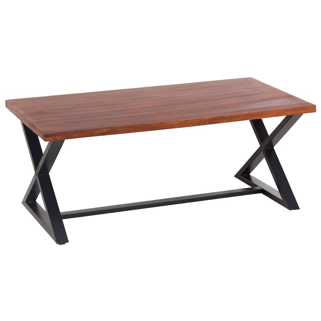 AmeriHome Acacia Cross Leg Coffee Table
