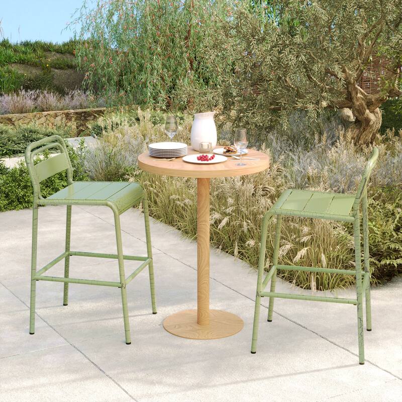Christopher Knight Home-Jameson Outdoor/Indoor Iron Barstool Collection - Green