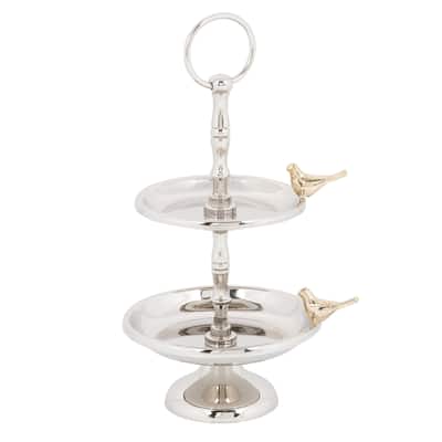 Elegance Love Birds 2-tier Tray