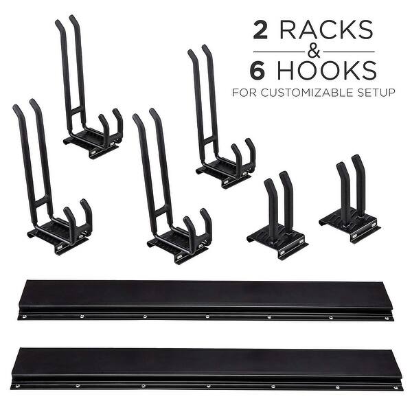 Shop Tool Storage Rack 8 Piece Garage Organizer Metal Wall