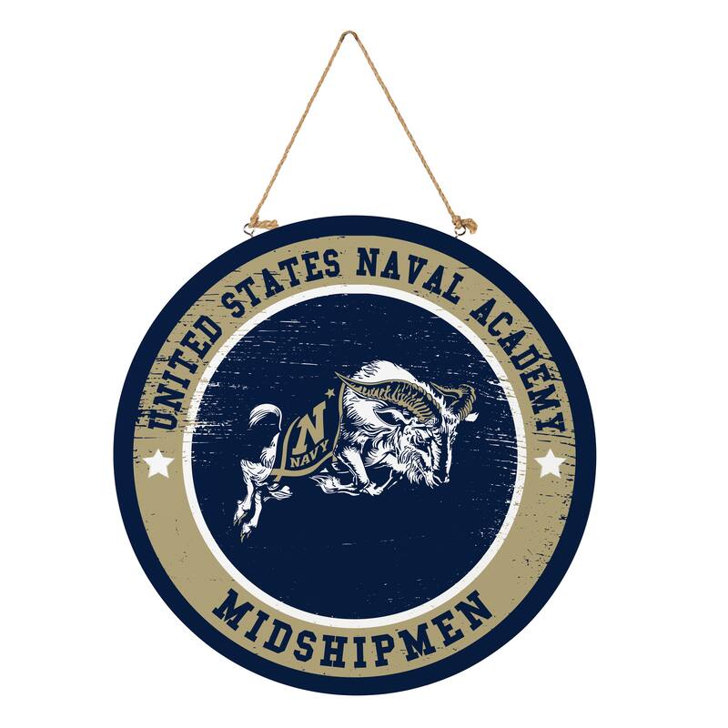 US Naval Academy Wooden Door Decor Wall Sign - Multi-Color - 18 x 18