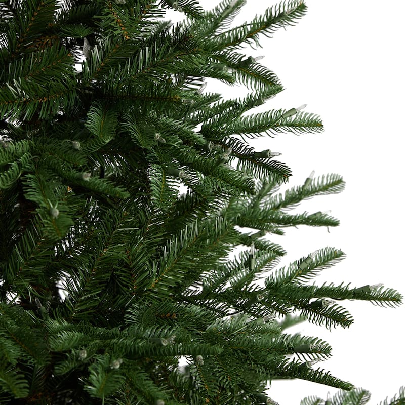 8ft. Layered Spruce Artificial Christmas Tree with 650 Clear Lights & 1561 Branches - Lush Festive Holiday X-Mas Tree