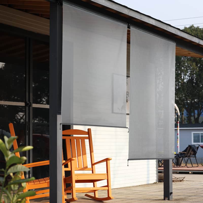 Aoodor 5% Openness Cordless Solar Fabric Roller Shade, 95% UV Protection Blinds