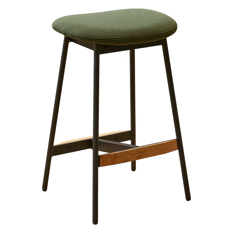 Backless Fabric Upholstered Counter Height Bar Stools,Set of 2