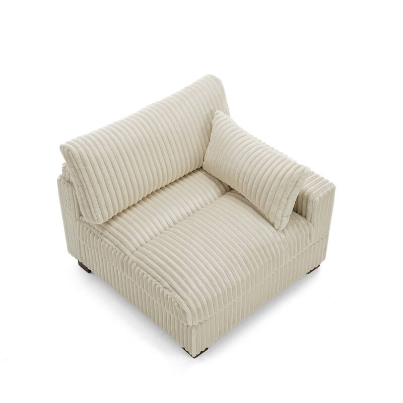 Plush Faux Fur Accent Sofa Chair