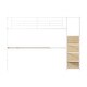preview thumbnail 8 of 15, White Loft Bed with Desk and Storage Wardrobe,Twin Size