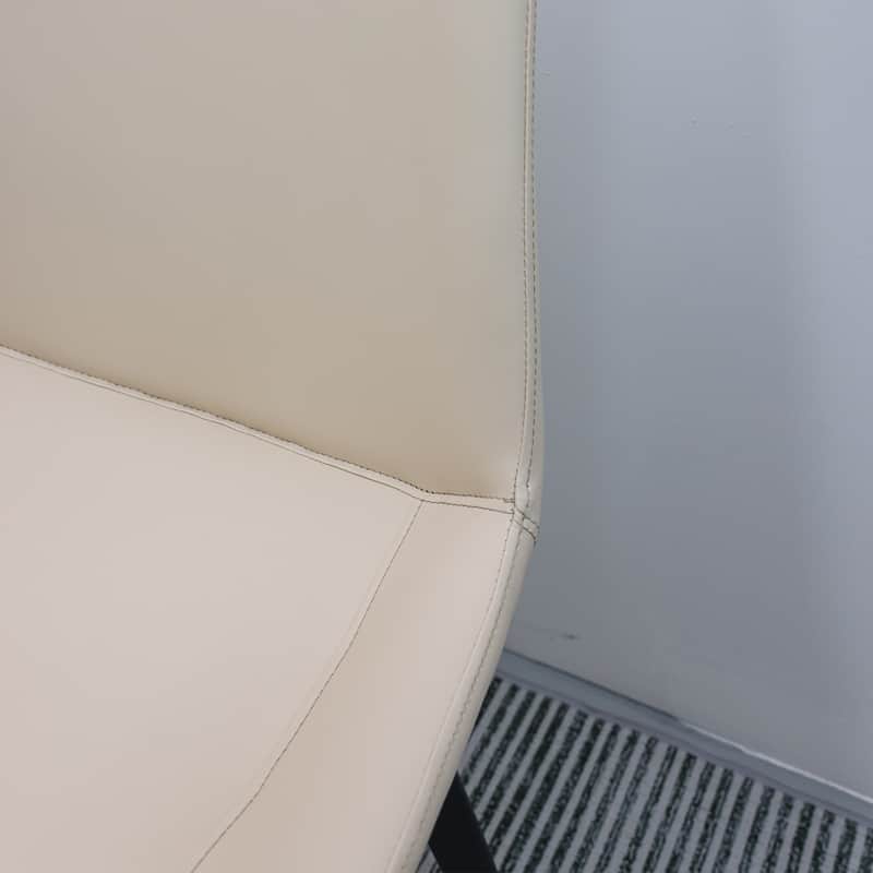 PU Leather Dining Chair with Metal Legs, Modern Upholstered Chair Set of 2 for Kitchen, Restaurant, Living, Meeting Room