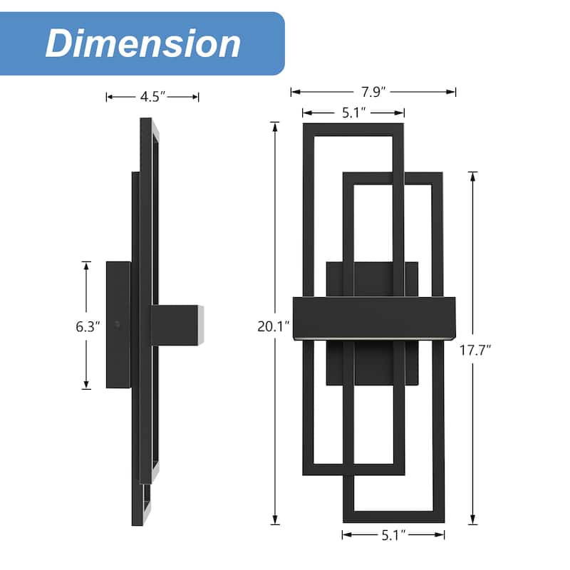 Maxax Wrought Iron LED Wall Light
