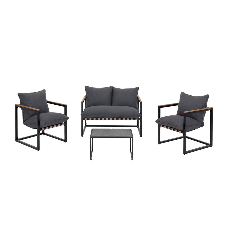 Outdoor Patio Conversation Set with Coffee Table