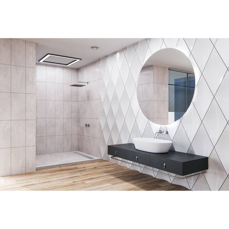 Transolid FTT6032C Ready to Tile 60 L x 32 W Shower Base in Dark Grey - Right