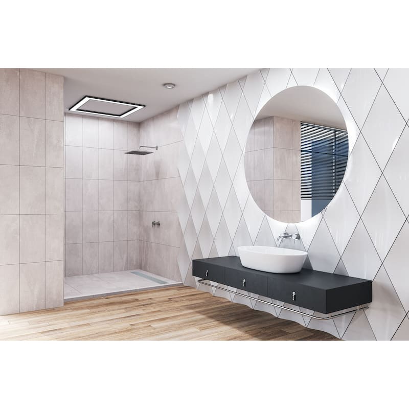 Transolid FTT6036C Ready to Tile 60 L x 36 W Shower Base in Dark Grey - Left