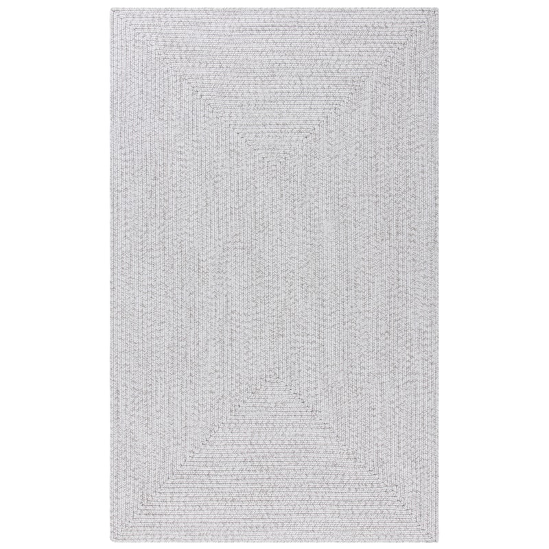 SAFAVIEH Handmade Braided Country Casual Lavada Rug - 4' Square - Silver/Grey - Square