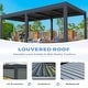 preview thumbnail 59 of 188, EROMMY Outdoor Louvered Pergola Gazebo with Adjustable Aluminum Rainproof Roof