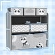 preview thumbnail 6 of 8, Qaba Toy Organizer with 6 Storage Bins, Kids Storage Unit for Bedroom, Kids Room, 25" x 12" x 26", Gray