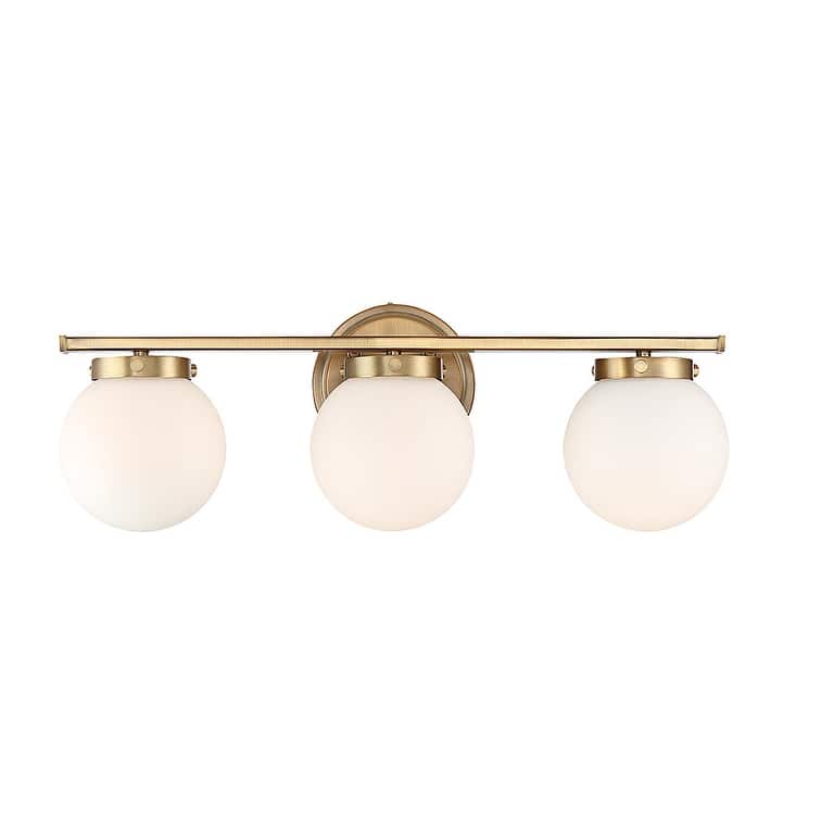 Meridian M80023 3 Light 24" Wide Bathroom Vanity Light - Natural Brass