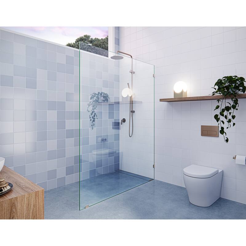 Glass Warehouse 78" x 60" Frameless Shower Door - Single Fixed Panel