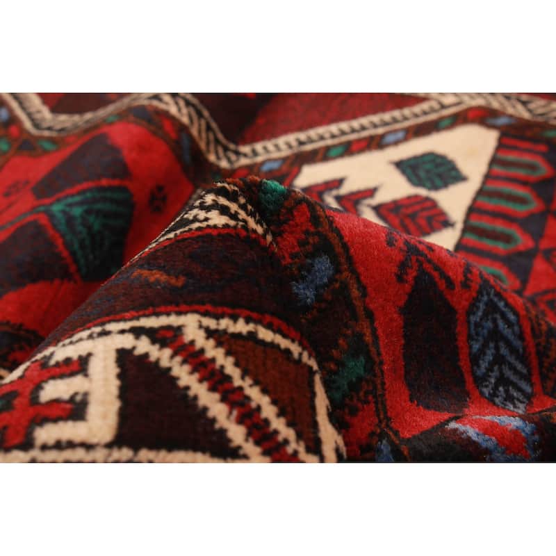 Teimani Red Rug 3'1" x 4'10" - 3'1 x 4'10