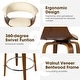 preview thumbnail 113 of 167, Glitzhome Set of 2 or 4 Modern Counter & Bar Height Wooden Swivel Bar Stools