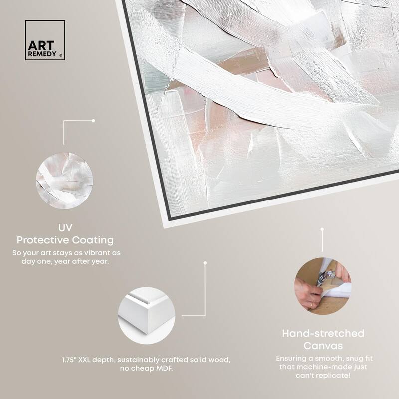 Thick White Texture I Canvas by Art Remedy