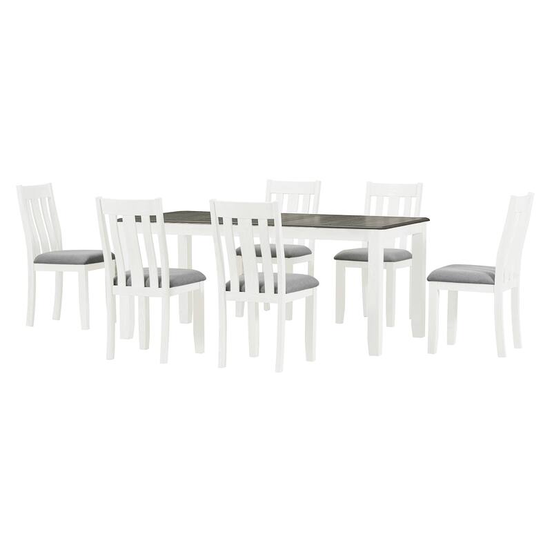 Extendable Dining Table and Chair Sets Vintage Dining Table and Chair Sets with Removable Leaf for Home Party Dining Room