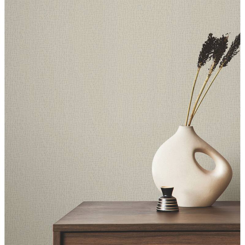 Warner Cary Taupe Petite Maze Wallpaper