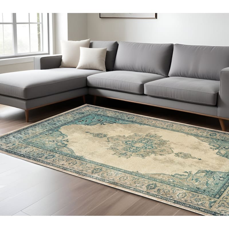 HomeRootsOriental Bohemian Rectangle Area Rug - 153.54' X '118.11' X '0.32 - 153.54' X '118.11' X '0.32