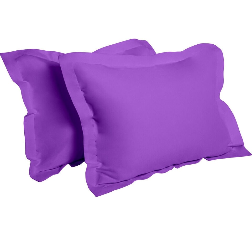 Purple pillow shams top