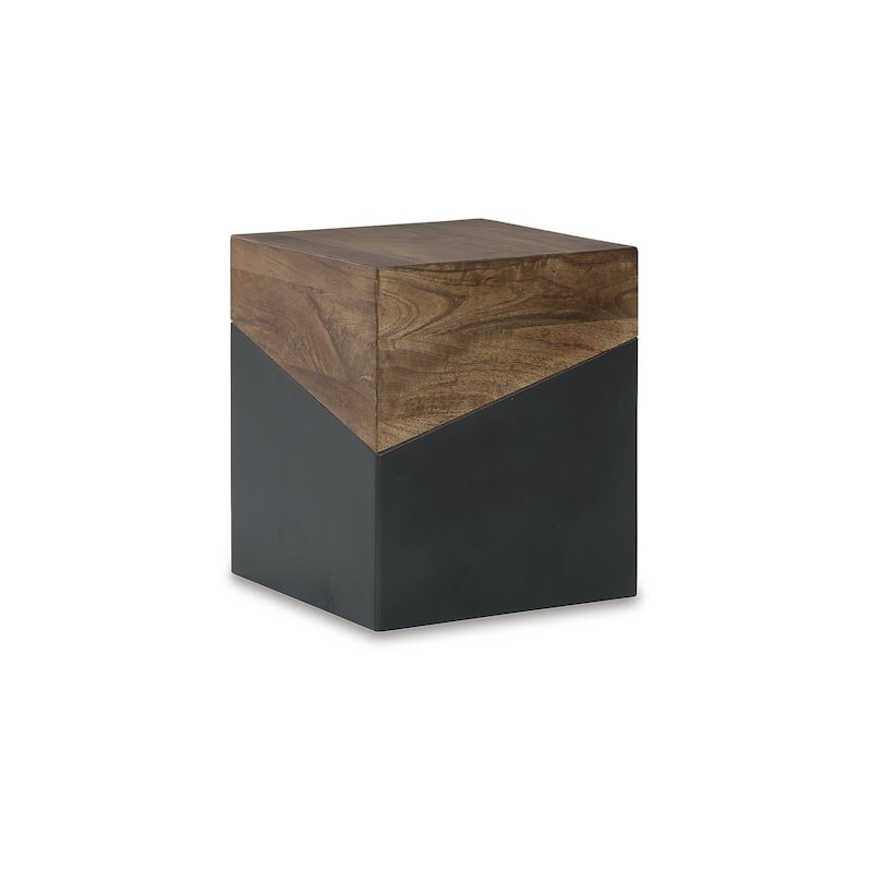 Trailbend Brown/Gunmetal Accent Table - 15"W x 15"D x 18"H