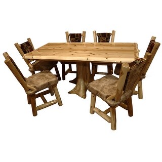 White Cedar Log - Stump Table Dining Set - Bed Bath & Beyond - 34999164