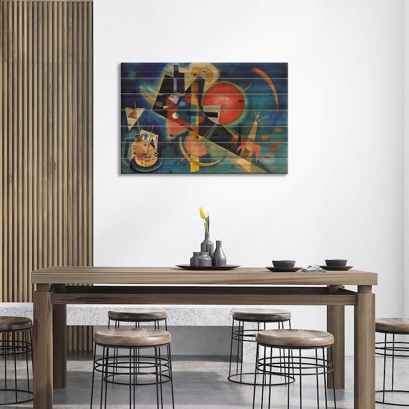 Im Blau Print On Wood by Wassily Kandinsky - Multi-Color