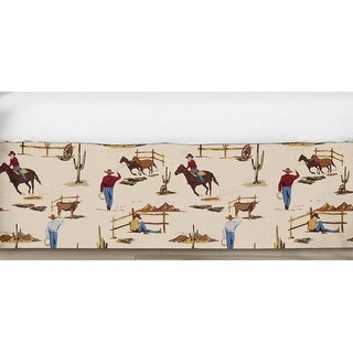 Sweet Jojo Designs Brown Western Cowboy Boy Crib Bed Skirt Wild West Southern Charm Country South Horse Cow Animal Tan Red Blue